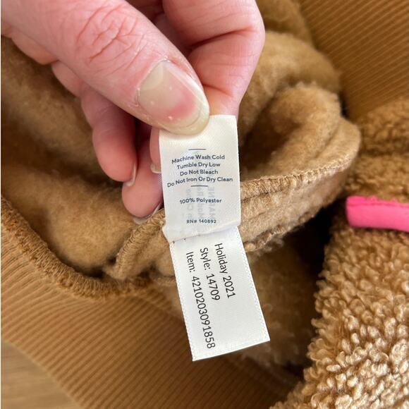 Marine Layer Sierra Sherpa Jacket Snap Front Size XS Camel Pink Bomber Teddy - Picture 4 of 6